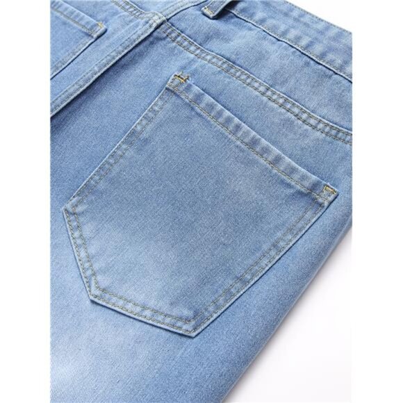 NWT Men's Light Wash Distressed Star Print Jeans - Picture 8 of 9